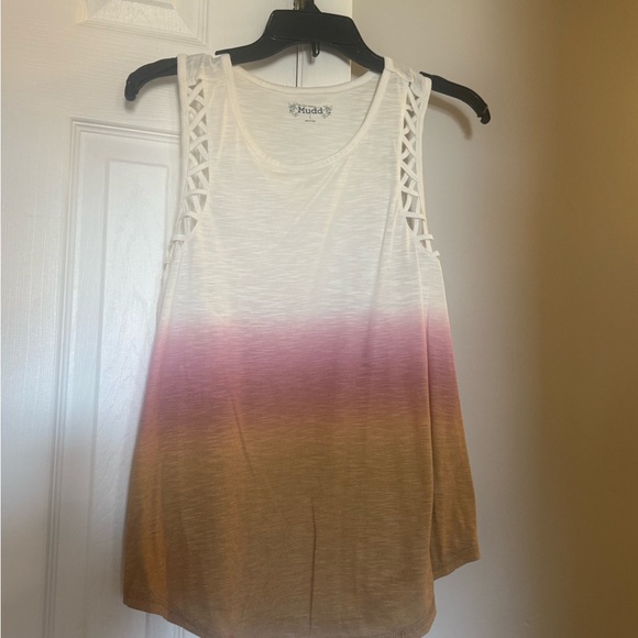 Mudd Tops - Mudd Women's Ombre Tank Top - White, Pink, and Brown